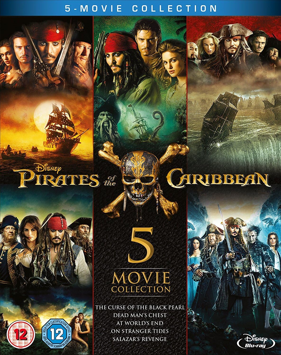 Pirates of the Caribbean 1-5 [Blu Ray] [Region Free]