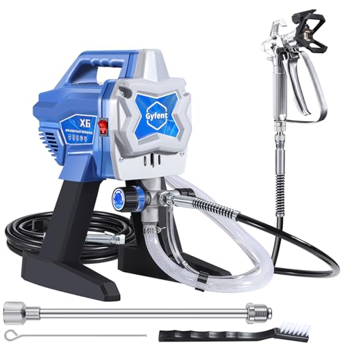 Paint Sprayer, 700W HVLP High Power Paint Sprayers for House Painting Paint Gun with 5 Nozzles & 1200ml Container & 3 Spray Patterns for Home Interior DIY Furniture Cabinets Fence Chairs etc.