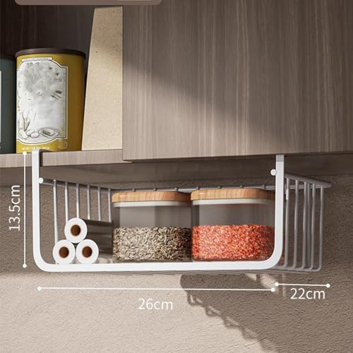 Under Shelf Wire Basket Hanging Storage for Kitchen Large Black M52772
