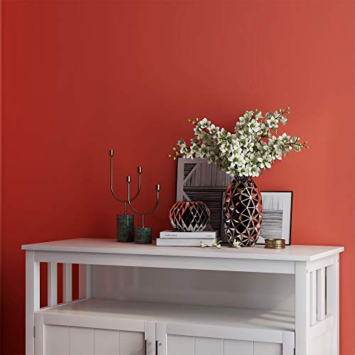 40 Inch Buffet Table with Shelves, White Y1296