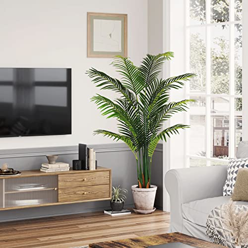 VIAGDO Artificial Palm Tree 5ft Tall Fake Plant with 11 Detachable Trunks Indoor Decor M2351