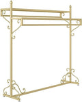 Heavy Duty Gold Clothing Rack For Boutique Use,Floor-standing Garment Racks,Sturdy Freestanding Coat Rack(47.2"/120cm)