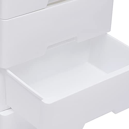 Plastic Cabinet 5 Drawers Storage Dresser for Bedroom Hallway Entryway, Blue V560