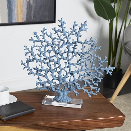Deco 79 Aluminum Coral Decorative Sculpture, Silver P444