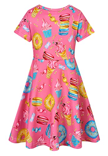 RAISEVERN Little Girls Short Sleeve Summer Sundress X74223