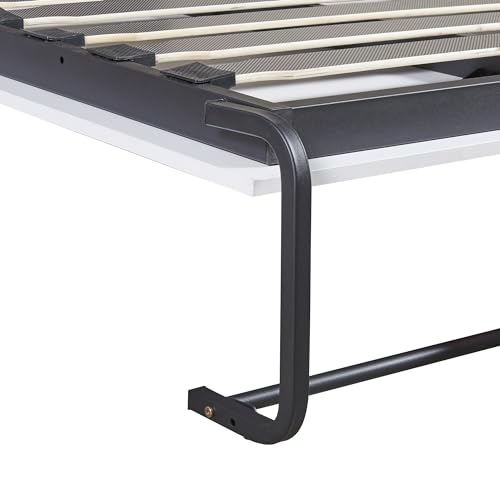 Twin Murphy Bed with Wardrobe and Drawers, Wood Storage Bedframe S1633