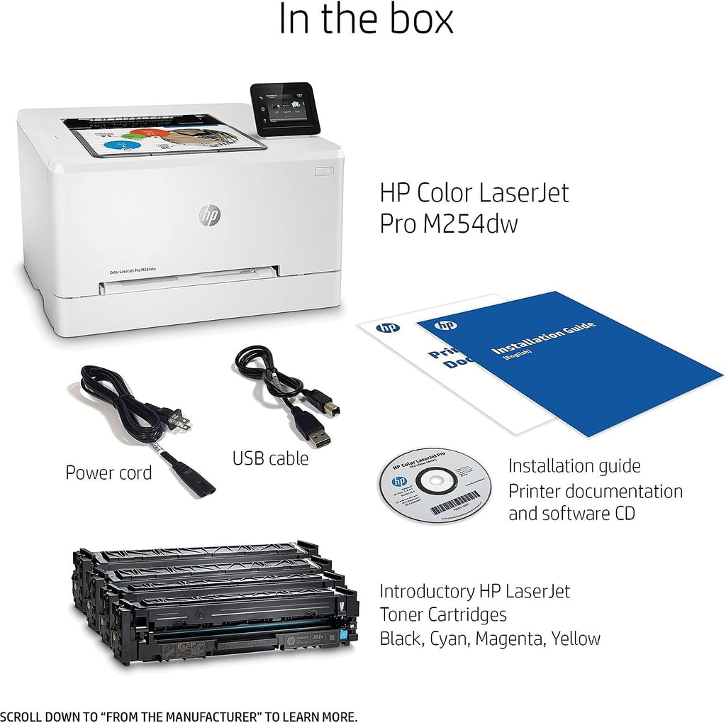 HP LaserJet Pro M254dw Wireless Color Laser Printer H527