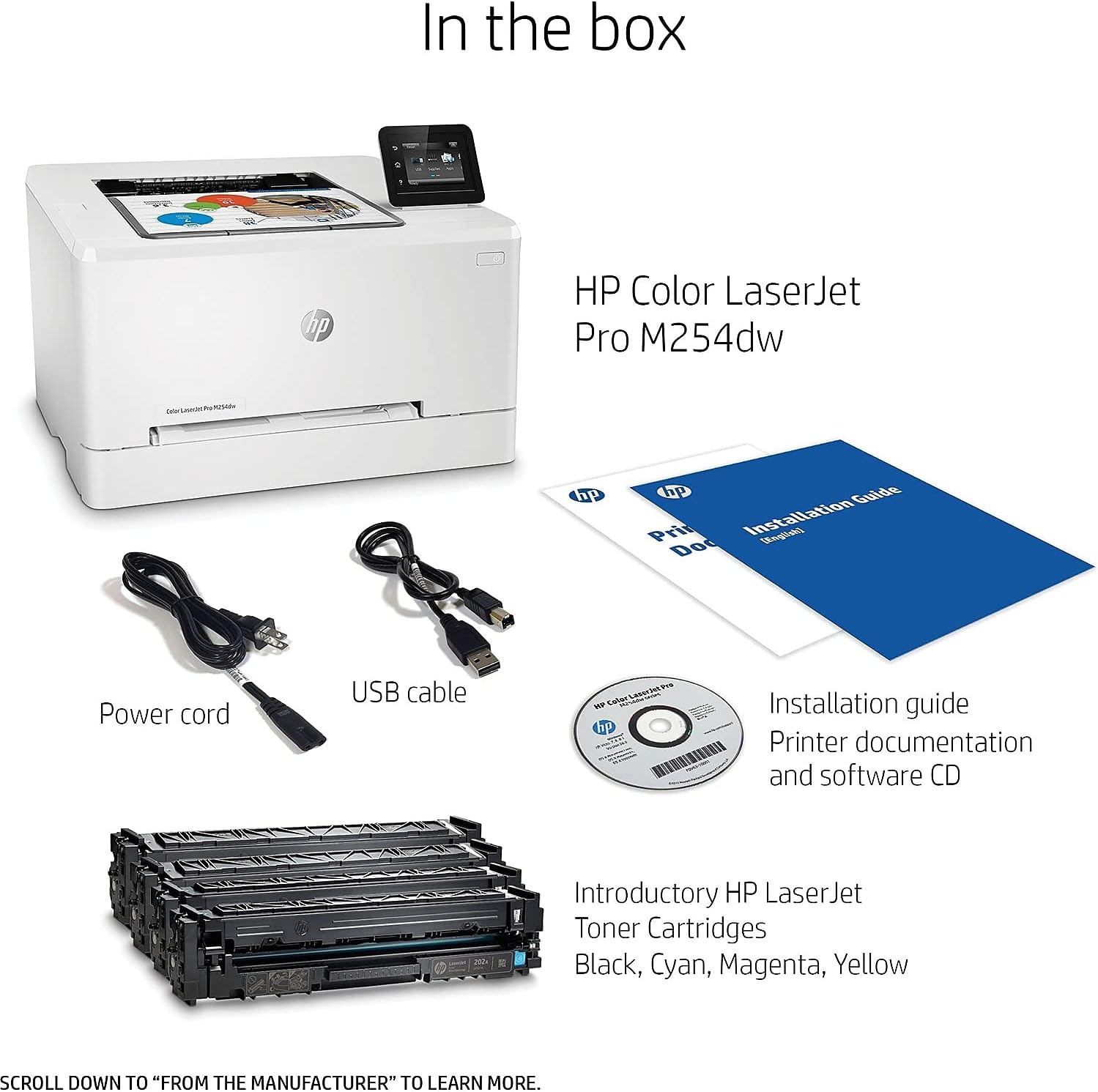 HP LaserJet Pro M254dw Wireless Color Laser Printer H527
