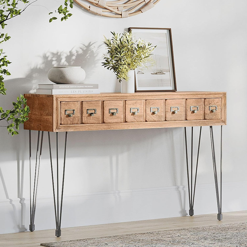 Jofran Inc. American Vintage Solid Wood Console Table with Apothecary Drawers V71806