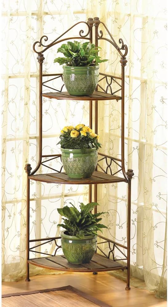 VERDUGO GIFT 12517 Rustic Corner Baker's Rack, Multicolor A8604