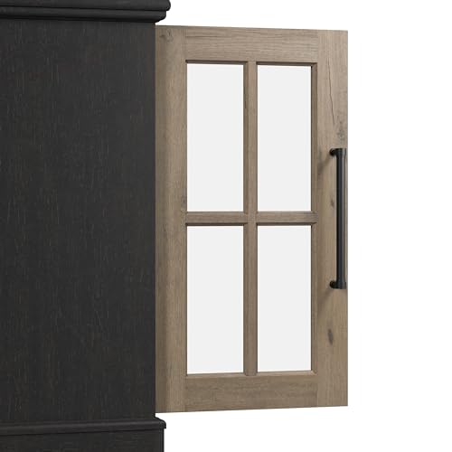 Bush Furniture Westbrook 46W Sideboard Cabinet with Glass Doors, White Ash D408000
