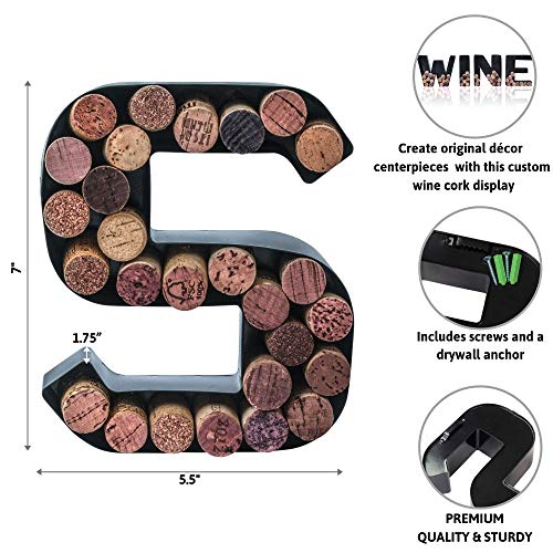 Metal Letter Wine Cork Keepsake Saver & Holder Monogram Kit (K, Small) Z951943
