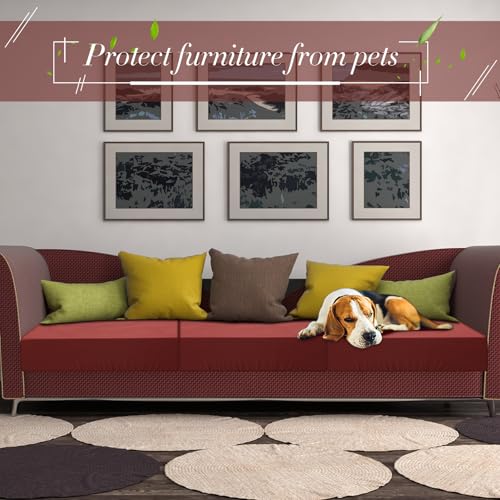 Set of 4 Waterproof Stretch Cushion Covers for Sofa Seat (Sand) K7138