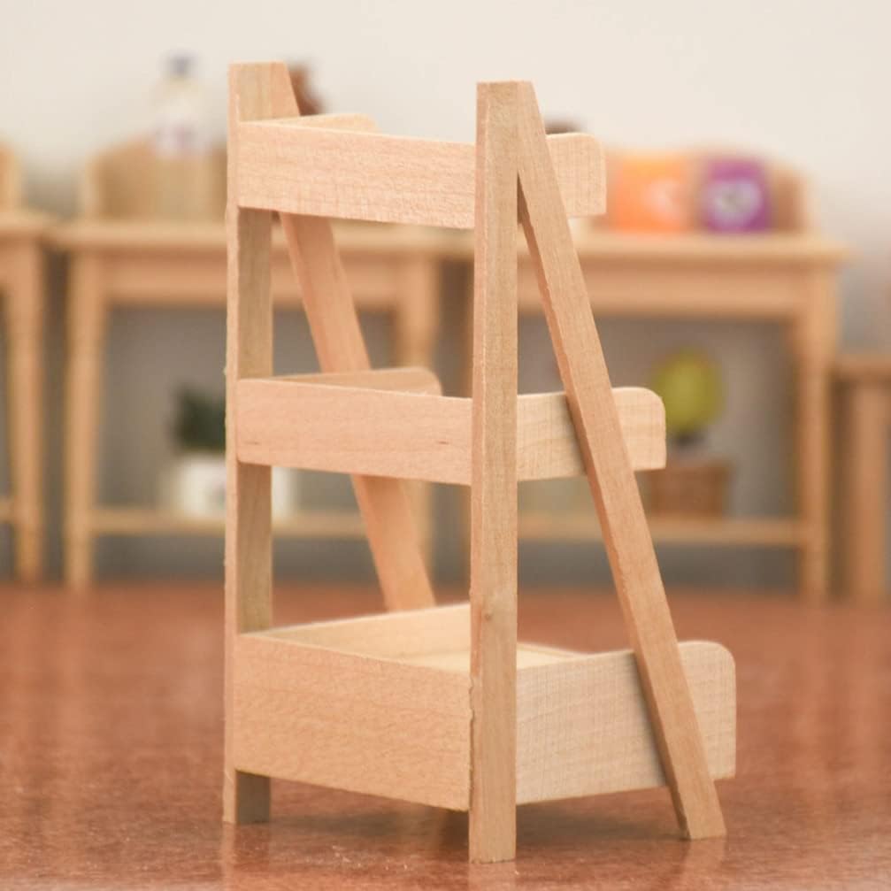 2pcs Doll House Rack Wear-Resistant Miniature Shelf Mini Furniture U78091