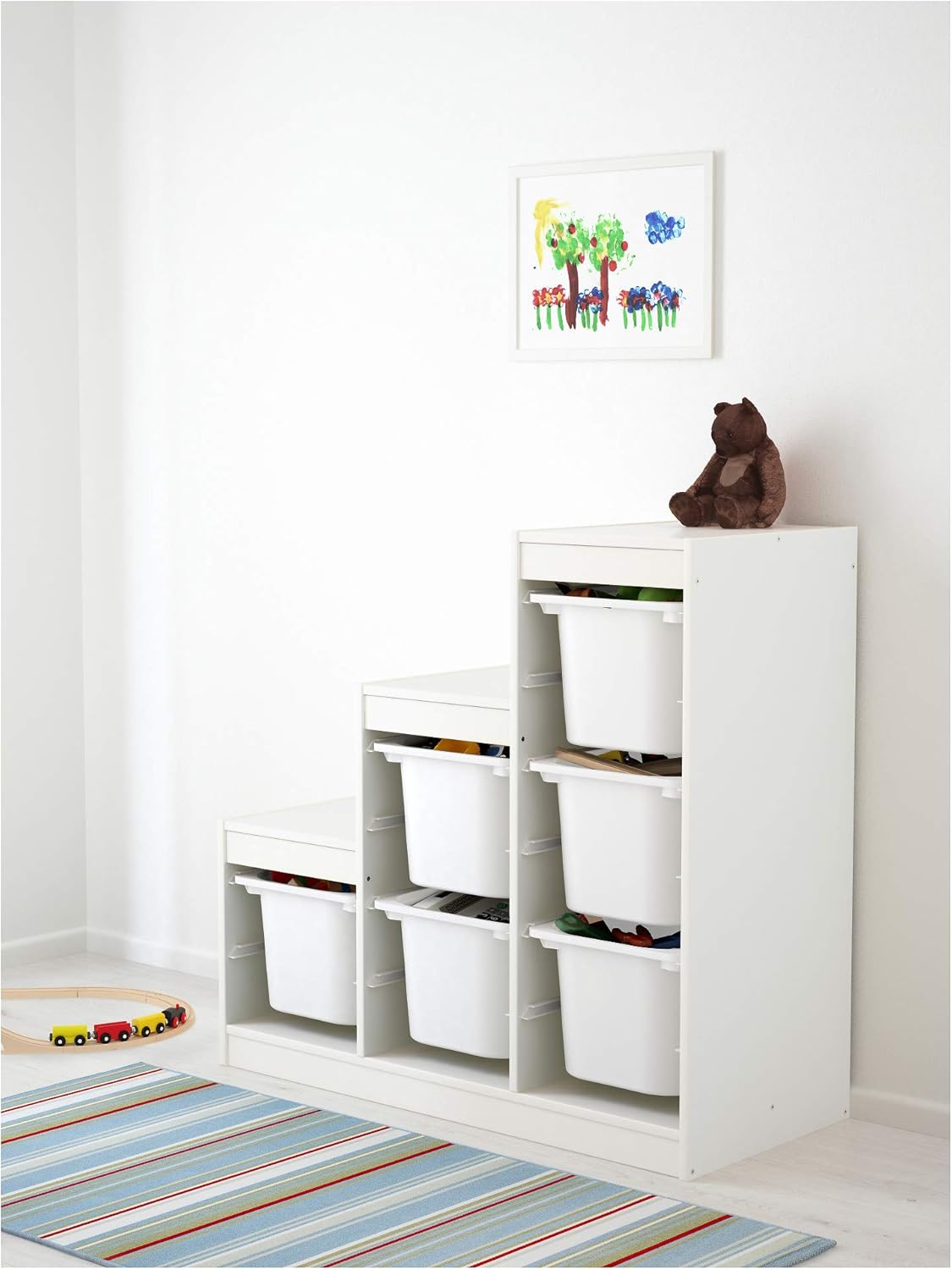 IKEA TROFAST Storage Combination with Boxes, 99x44x94 cm, White H581