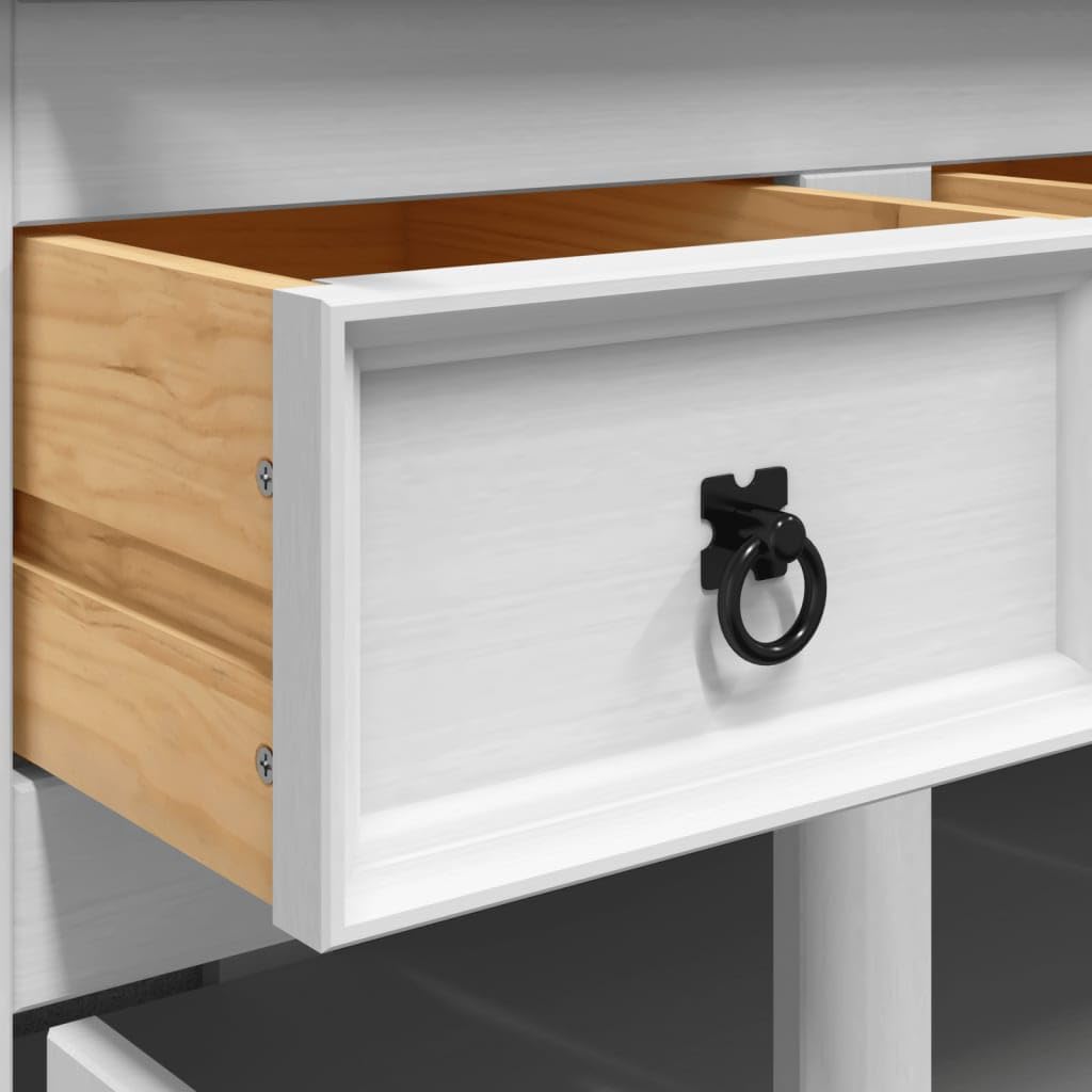Kitchen Pantry Storage Cabinet, Freestanding Hutch with 3 Drawers and 6 Doors, White H8218