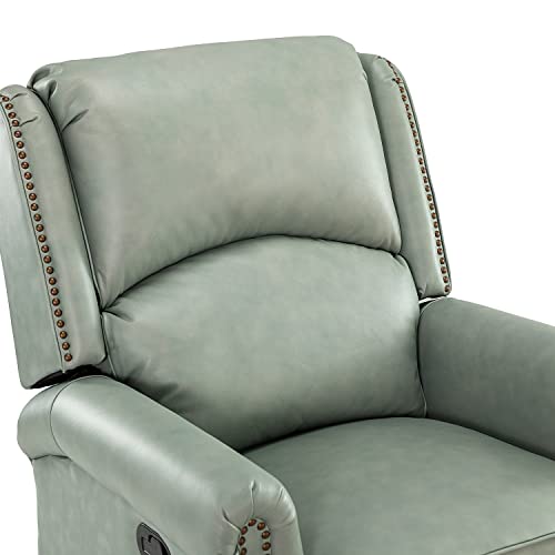 HULALA HOME Genuine Leather Recliners Set of 2, Adjustable Backrest & Footrest, Brown W21906