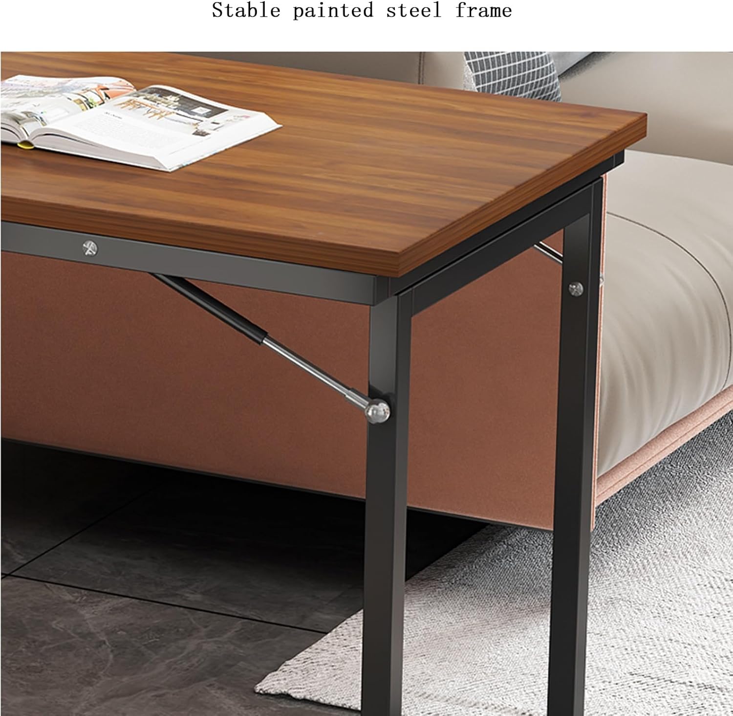 Wall Mounted Folding Desk with Adjustable Steel Bracket, 47.2" x 20" S135