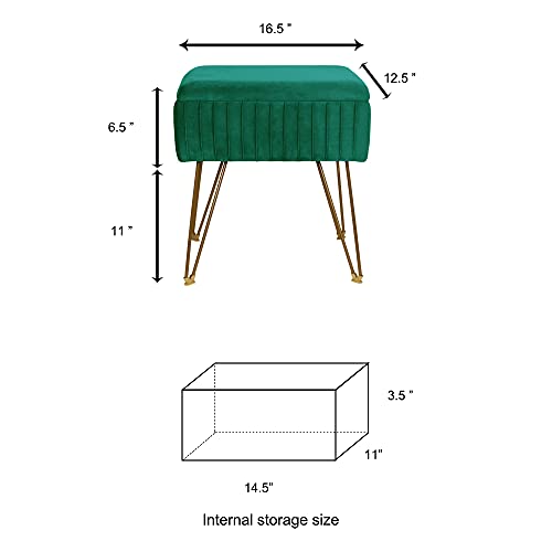 Velvet Vanity Stool with Back for Makeup (White) T465