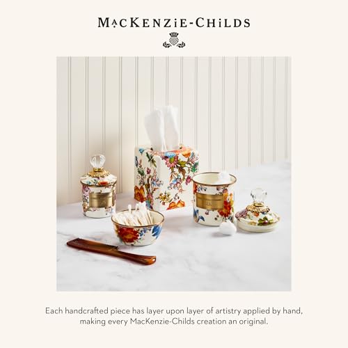 MACKENZIE-CHILDS Waste Bin, Blue-and-White Royal Check T691708