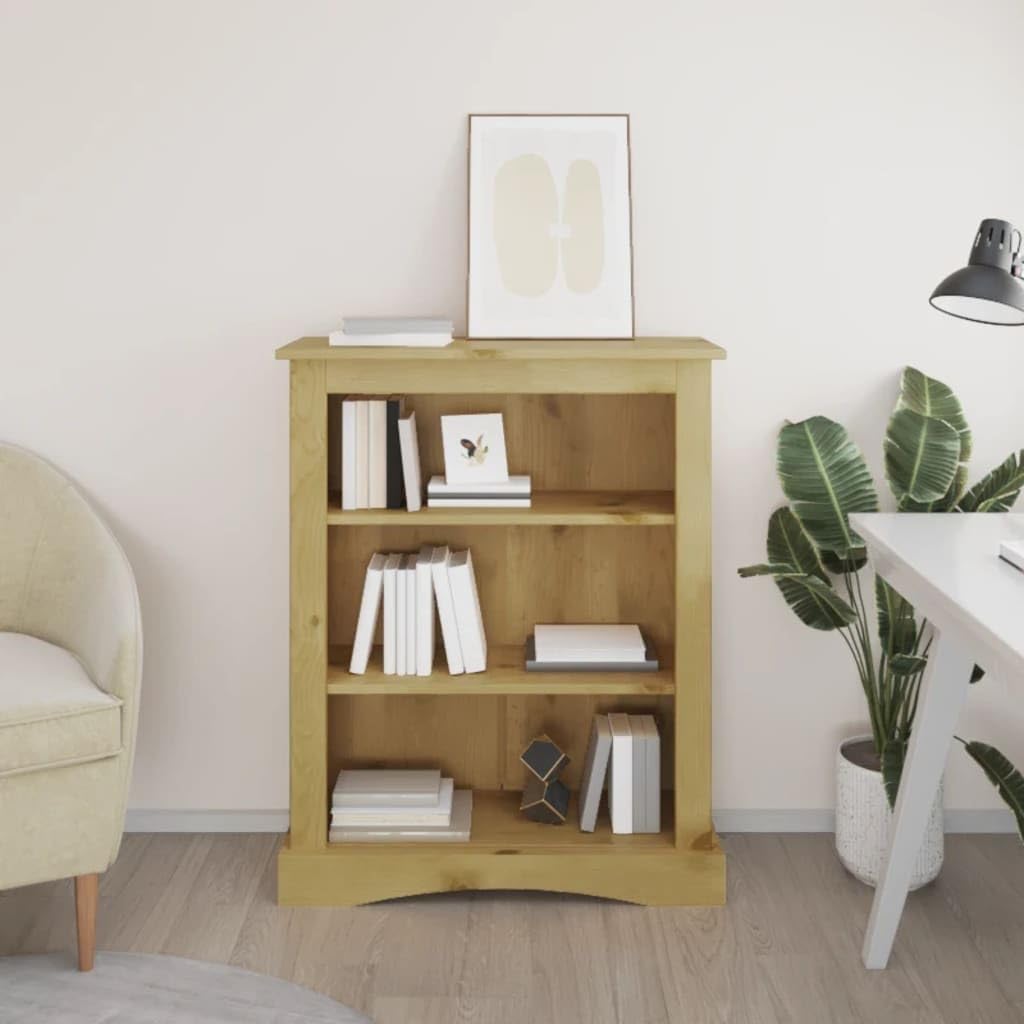 3-Tier Bookcase Office Furniture Bookshelf for Bedroom Bookshelve Office Bookcase Mexican Pine Corona 31.9"x11.4"x39.4"