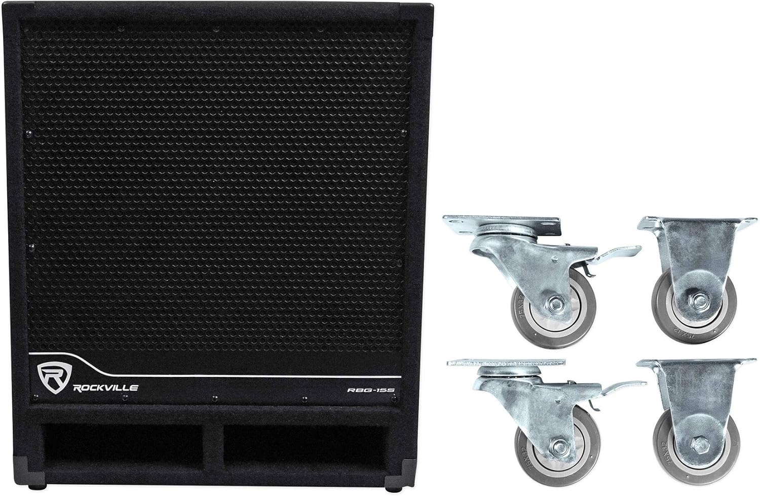 Rockville RBG15S 15" 1600w Active Powered PA Pro/DJ DSP Subwoofer+Steel Casters