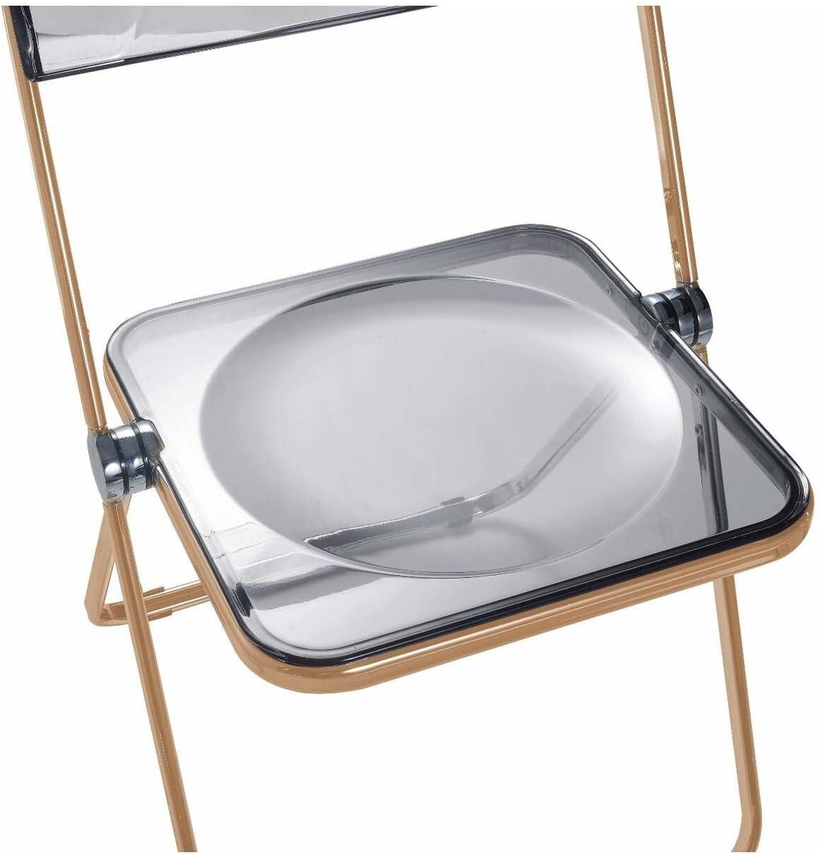 Folding Chair with Gold Metal Frame, Set of 4 D5335