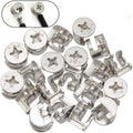 PAGOW 20 Count.Furniture Cam Lock Fasteners, 0.59X0.47 inch for Furniture Construction Sanity, Fittings Cabinet Drawer Dresser Wardrobe Furniture Panel Connecting, Joint Connector Nut