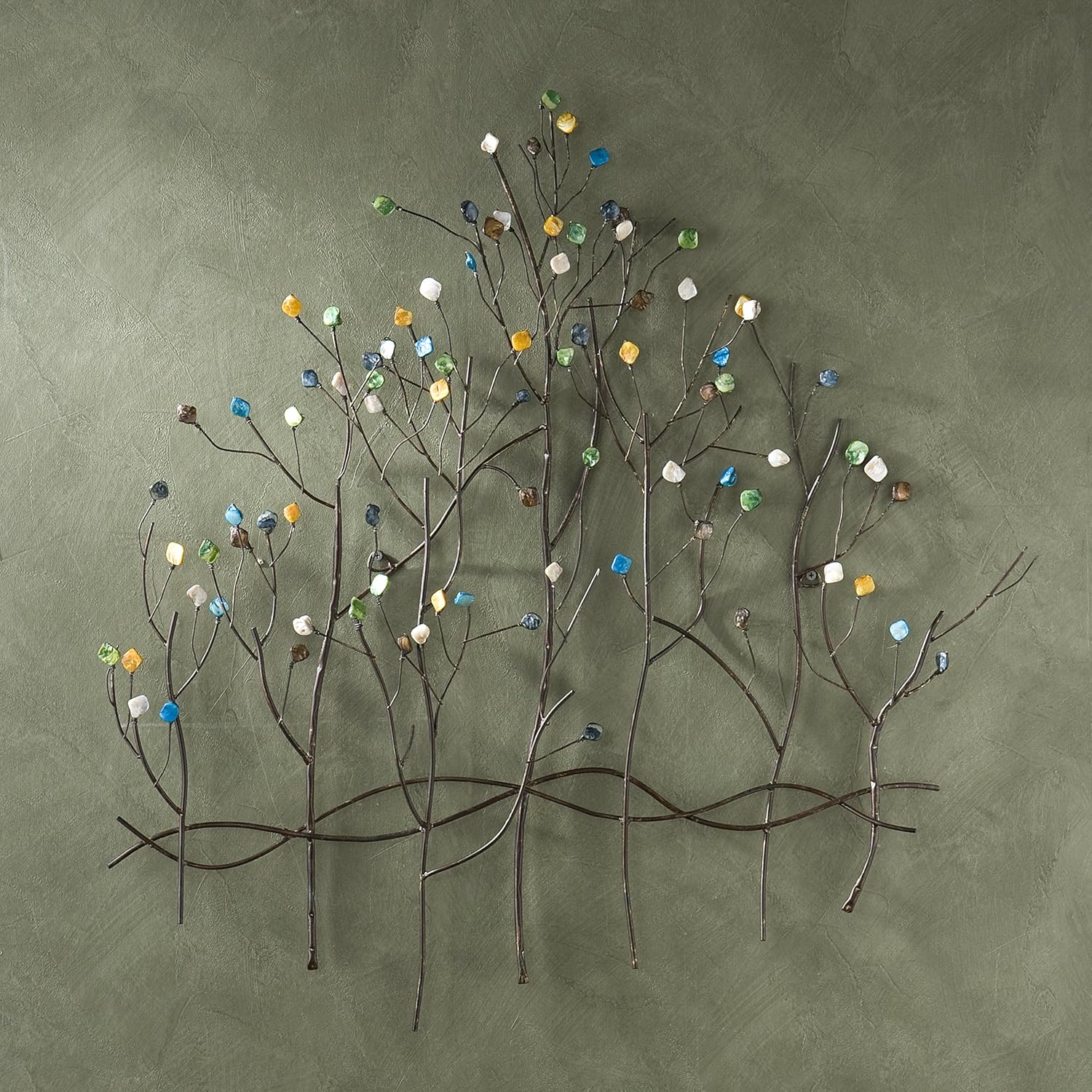 Gemstone Forest Wall Sculpture, 32.5" H x 32" W, Bronze X868