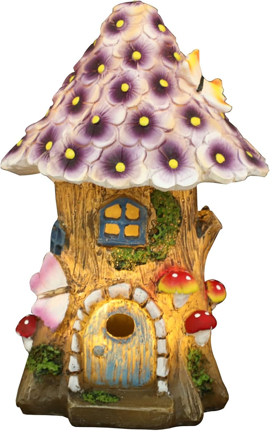 OSALADI Solar Mushroom House Decoration for Garden Lawn D640