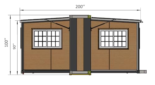 Portable Prefabricated Tiny Home 15x20ft Expandable Plastic House K53572