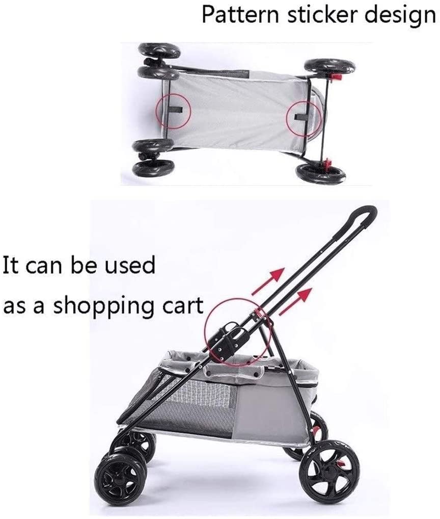 Double Dog Stroller Travel Outdoor Cart Pet Carrier F16822