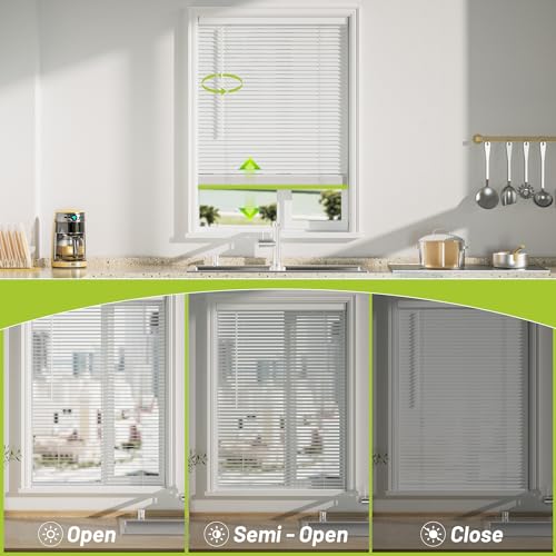 SZXIMU Cordless Room Darkening Mini Blind 35" W x 64" H White U29324