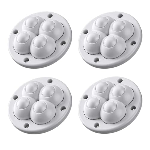 4-Pack Rotating Caster Wheels for Household Items, Black E6937