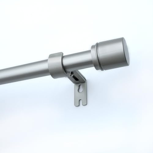 Curtain Rods for Windows 16 to 48 Inches, Adjustable Curtain Rod, 1 Inch Diameter Window Curtain Rod with Aluminium End Cap, Heavy Duty Sturdy Drapery Rods, Golden