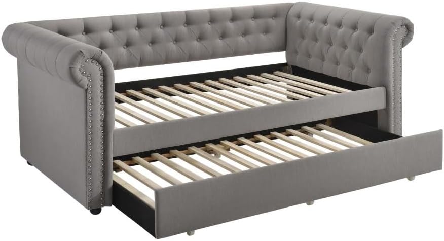 Coaster Furniture Kepner Twin Upholstered Daybed with Trundle Gray Y333