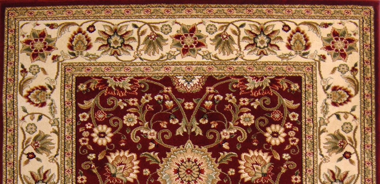 SAFAVIEH Lyndhurst Collection Area Rug 6' x 9' Red & Ivory Traditional Oriental Design T8133