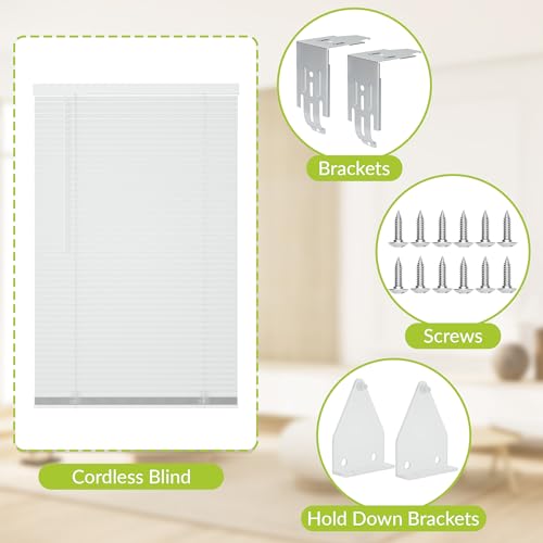 SZXIMU Cordless Room Darkening Mini Blind 35" W x 64" H White U29324