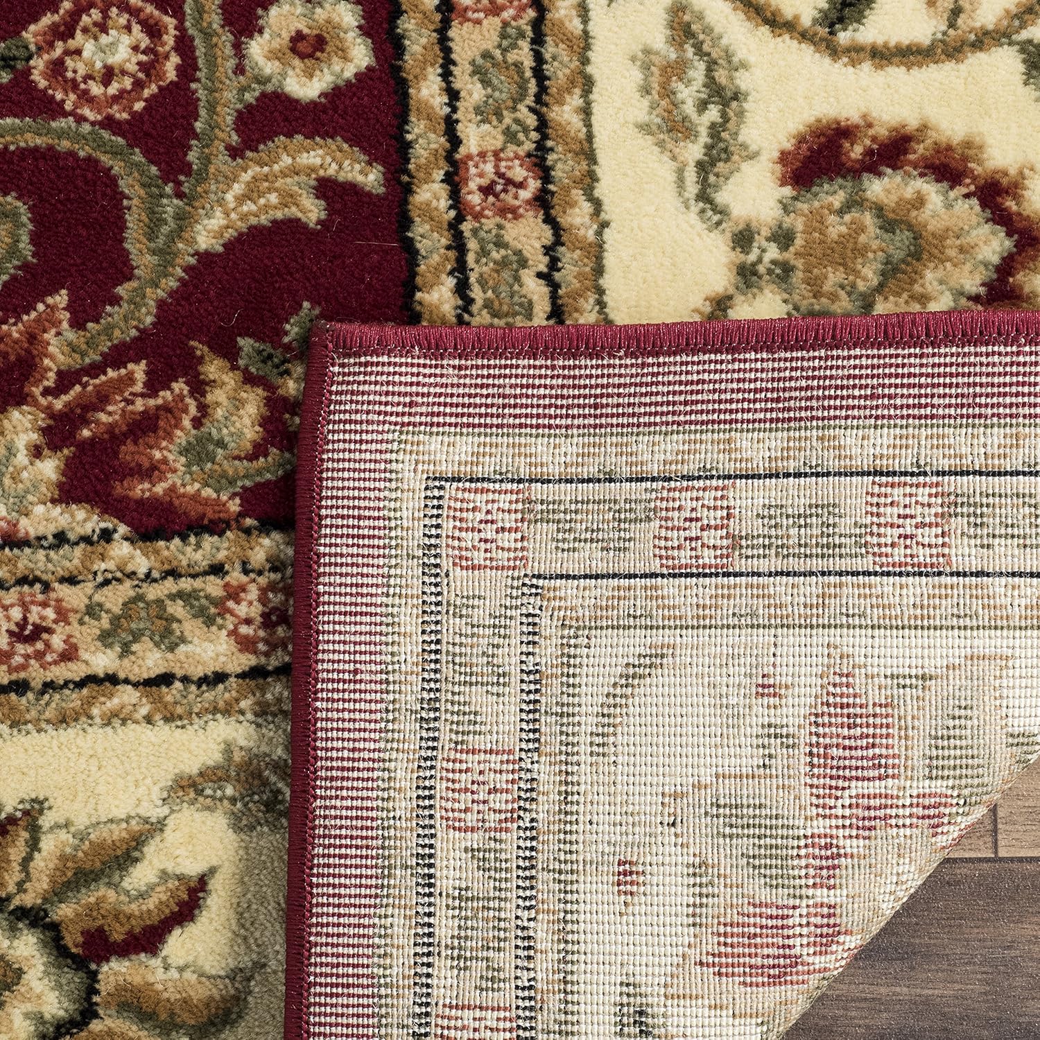 SAFAVIEH Lyndhurst Collection Area Rug 6' x 9' Red & Ivory Traditional Oriental Design T8133