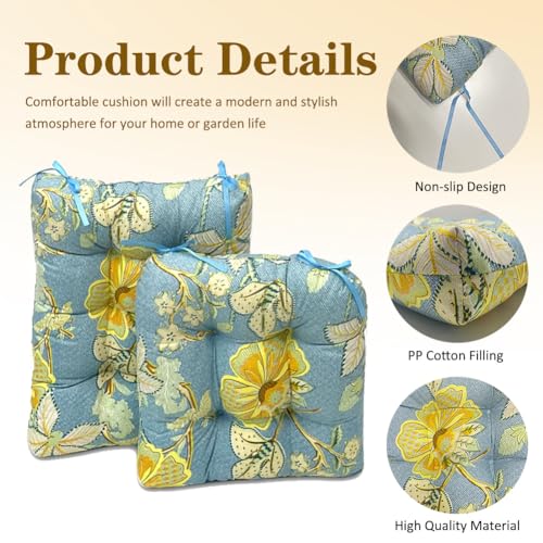SEAHOME Tufted Rocking Chair Cushion Set with Ties M9792