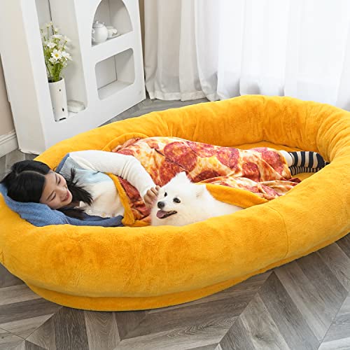 Giant Dog Bed for Human with Matching Blanket, Summer Cooling Fabric X3369