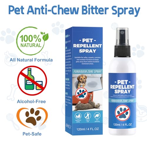 Bitter Spray for Dogs to Stop Chewing, 120ML, Alcohol Free O389038