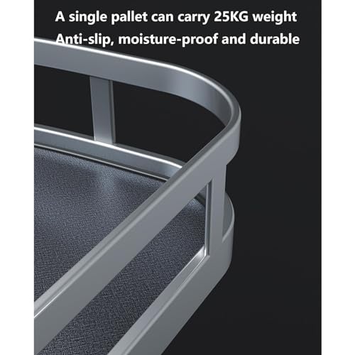 Spice Rack 2-Tier Grey Left Hand Corner Pull Out Shelf L761