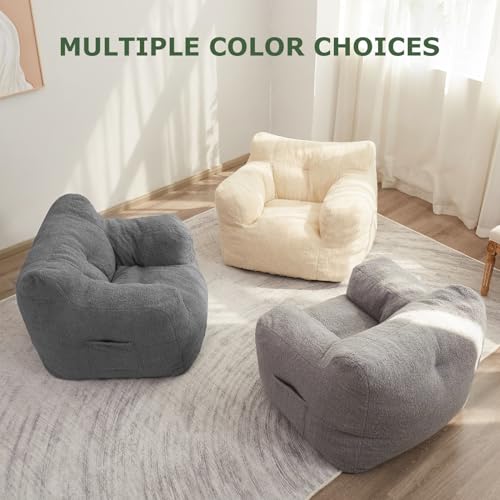 HIGOGOGO Giant Bean Bag Chair for Adults with Pocket Armrests T15660