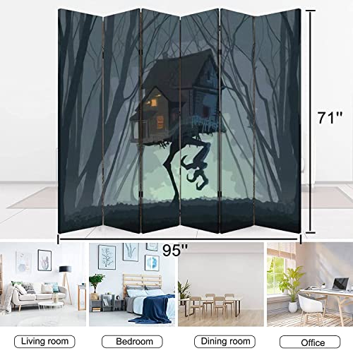 6 Panel Canvas Room Divider Screen Privacy Partition for Home Office H442170