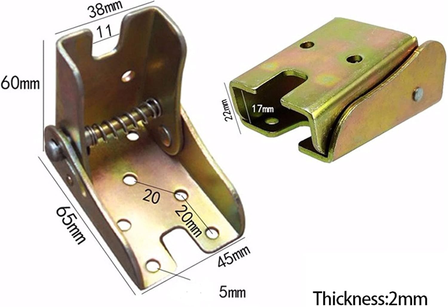 2PCS Iron Table Leg Hinge Folding Bracket Furniture Hardware G833