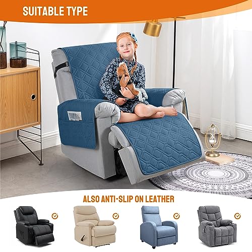 Waterproof Recliner Chair Cover Non-Slip Washable with Pocket for Pets S534