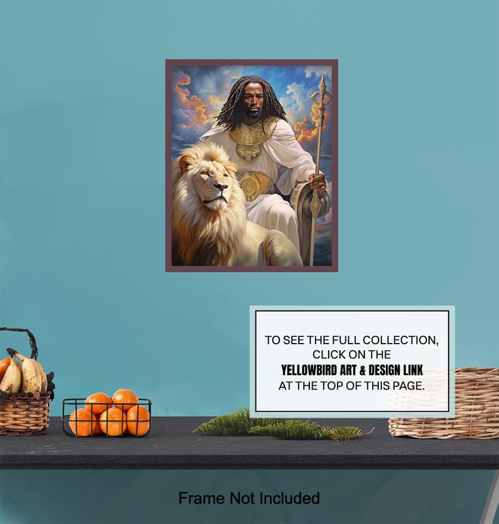 African American Wall Decor for Black Men - Inspirational Christian Home Art O51825
