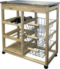 ORE International Wood Kitchen Cart