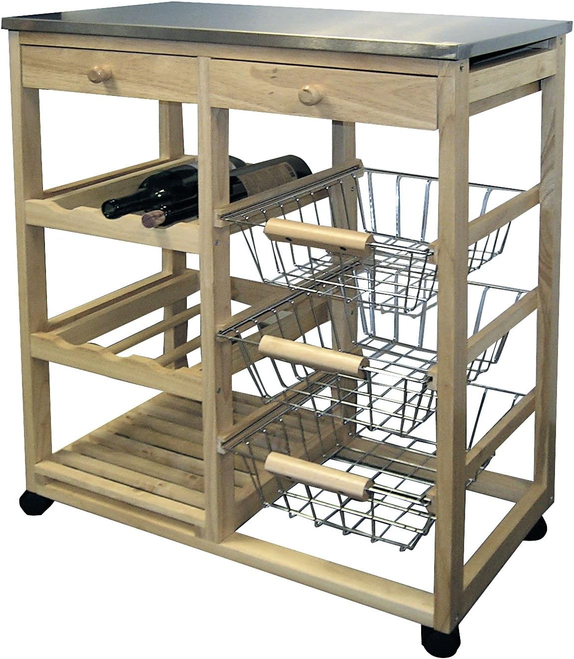 ORE International Wood Kitchen Cart